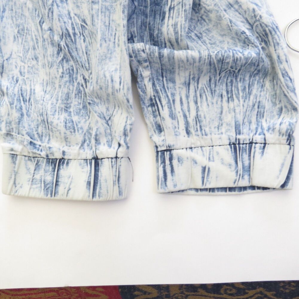 Crave Fame Acid Wash 90's inspired Joggers 100% Cotton  Blue XL EUC - Picture 5 of 8